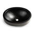 Hand Hammered 17 inch Aluminum Skirted Oval Vessel Bathroom Sink - Matte Black